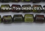 CTB713 15.5 inches 6*8mm tube dragon blood jasper beads wholesale