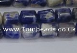 CTB715 15.5 inches 6*8mm tube white lace sodalite beads wholesale