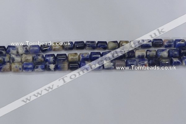 CTB715 15.5 inches 6*8mm tube white lace sodalite beads wholesale