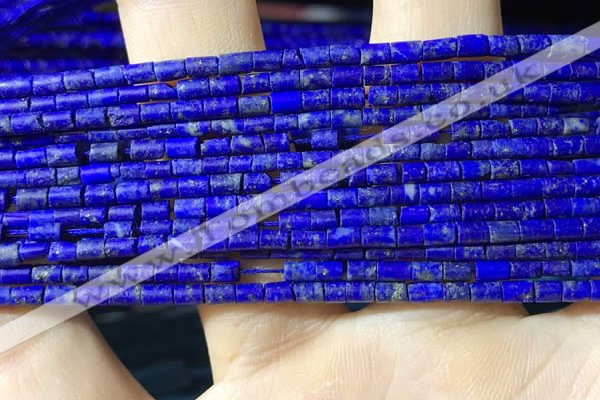 CTB807 15.5 inches 2*4mm tube lapis lazuli beads wholesale