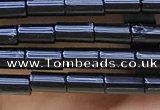 CTB819 15.5 inches 2*4mm tube black agate beads wholesale