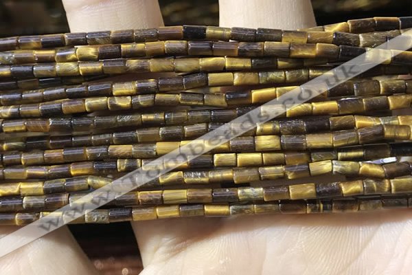 CTB823 15.5 inches 2*4mm tube yellow tiger eye beads wholesale