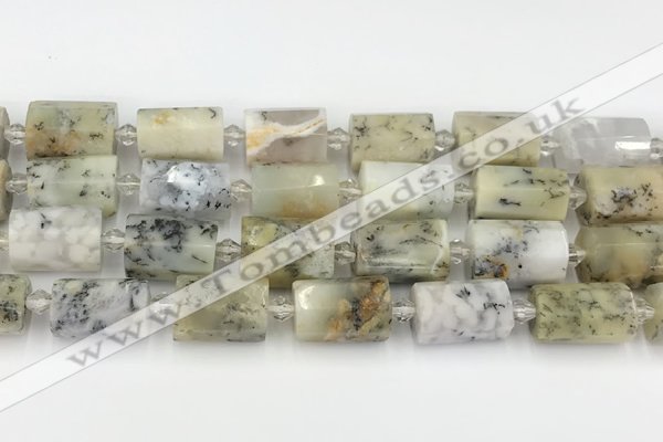 CTB870 13*25mm - 14*19mm faceted tube gemstone beads