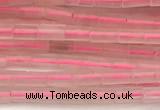 CTB969 15 inches 2*4mm tube rose quartz beads