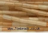 CTB972 15 inches 2*4mm tube pink aventurine jade beads