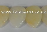 CTD03 Top drilled 22*30mm flat teardrop yellow aventurine beads