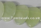 CTD05 Top drilled 22*30mm flat teardrop New jade beads
