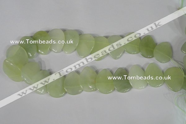 CTD05 Top drilled 22*30mm flat teardrop New jade beads