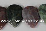 CTD07 Top drilled 22*30mm flat teardrop Indian agate beads