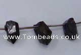 CTD1106 Top drilled 6*15mm - 8*18mm nuggets plated quartz beads