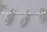 CTD1132 Top drilled 4*12mm - 6*20mm nuggets plated quartz beads