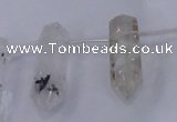 CTD1138 Top drilled 8*20mm - 10*30mm nuggets white crystal beads