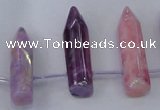 CTD1145 Top drilled 8*20mm - 10*30mm sticks plated quartz beads