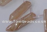 CTD1149 Top drilled 8*20mm - 10*30mm sticks plated quartz beads