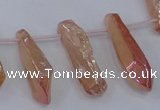 CTD1150 Top drilled 8*20mm - 10*30mm sticks plated quartz beads