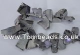 CTD1166 Top drilled 15*25mm - 30*40mm freeform plated agate beads