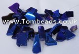 CTD1171 Top drilled 15*25mm - 30*40mm freeform plated agate beads