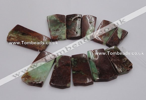 CTD1207 Top drilled 15*30mm - 25*50mm freeform Australia chrysoprase beads