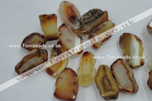 CTD1500 Top drilled 10*20mm - 15*30mm freeform agate slab beads