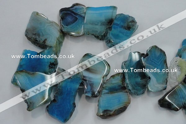 CTD1502 Top drilled 20*40mm - 25*50mm freeform agate slab beads