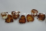 CTD1505 Top drilled 40*50mm - 40*55mm freeform agate slab beads