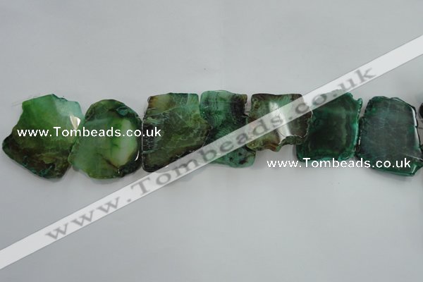 CTD1506 Top drilled 30*40mm - 40*50mm freeform agate slab beads