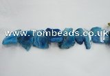 CTD1507 Top drilled 25*40mm - 35*55mm freeform agate slab beads