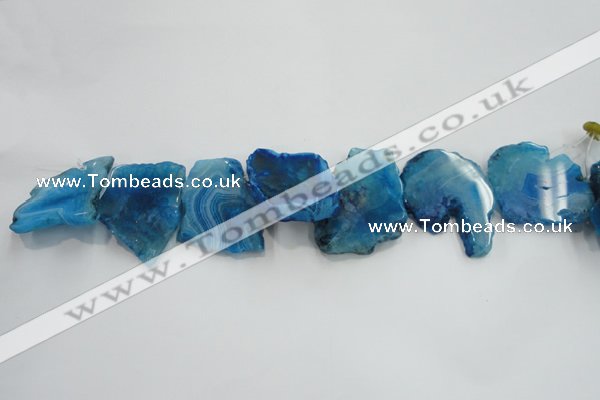 CTD1507 Top drilled 25*40mm - 35*55mm freeform agate slab beads