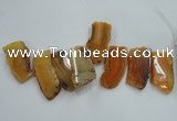 CTD1510 Top drilled 30*50mm - 30*70mm freeform agate slab beads