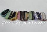 CTD1514 Top drilled 35*50mm - 40*55mm freeform agate slab beads