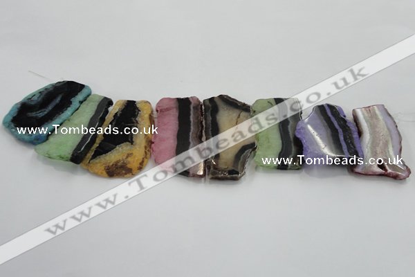 CTD1514 Top drilled 35*50mm - 40*55mm freeform agate slab beads