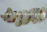 CTD1516 Top drilled 30*50mm - 45*65mm freeform agate slab beads