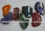 CTD1517 Top drilled 40*50mm - 45*70mm freeform agate slab beads