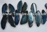 CTD1521 Top drilled 25*50mm - 30*60mm freeform agate slab beads