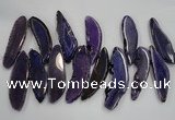 CTD1522 Top drilled 20*65mm - 25*80mm freeform agate slab beads