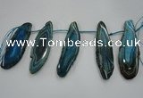 CTD1527 Top drilled 30*50mm - 35*75mm freeform agate slab beads