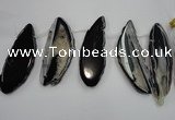 CTD1529 Top drilled 25*60mm - 40*80mm freeform agate slab beads