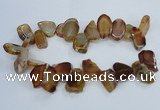 CTD1551 Top drilled 15*20mm - 25*30mm freeform agate slab beads