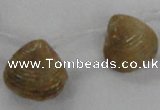 CTD1585 Top drilled 13*15mm - 18*20mm freeform shell fossil beads