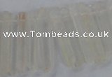 CTD1620 Top drilled 5*25mm - 6*45mm sticks white crystal beads