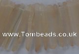 CTD1621 Top drilled 5*25mm - 6*45mm sticks white crystal beads