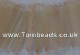 CTD1621 Top drilled 5*25mm - 6*45mm sticks white crystal beads