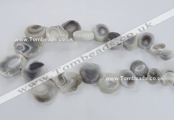 CTD1634 Top drilled 15*20mm - 25*35mm freeform agate beads