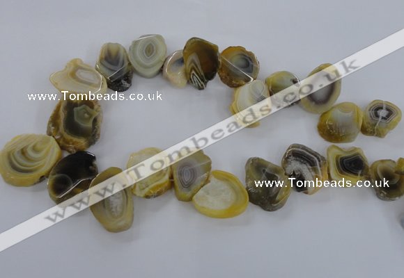 CTD1635 Top drilled 15*20mm - 25*35mm freeform agate beads