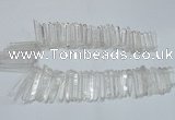 CTD1639 Top drilled 5*30mm - 7*60mm sticks white crystal beads