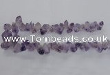 CTD1642 Top drilled 10*20mm - 15*25mm faceted nuggets amethyst beads