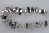 CTD1647 Top drilled 15*20mm - 20*35mm freeform druzy agate beads