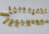 CTD1652 Top drilled 10*20mm - 15*40mm freeform druzy agate beads