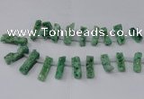 CTD1654 Top drilled 10*20mm - 15*40mm freeform druzy agate beads