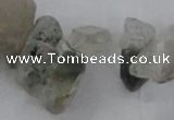 CTD1664 Top drilled 8*15mm - 15*25mm sticks green phantom quartz beads